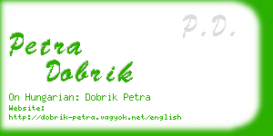 petra dobrik business card